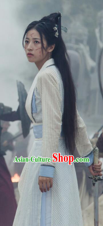 Ancient Chinese Song Dynasty Heroine Zhao Jian Hanfu Dress Drama Young Blood Zhou Yutong Swordsman Costumes for Women