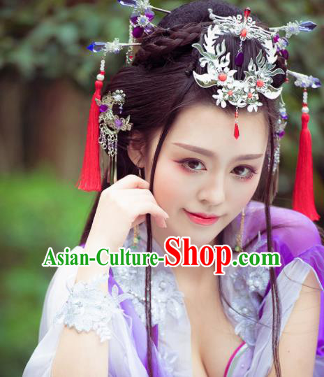 Traditional Chinese Tang Dynasty Swordsman Hairpins Ancient Princess Hanfu Hair Accessories for Women