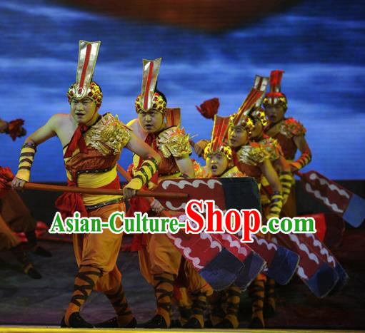 Chinese Drama Dragon Boat Festival Competition Dance Clothing Stage Performance Dance Costume for Men