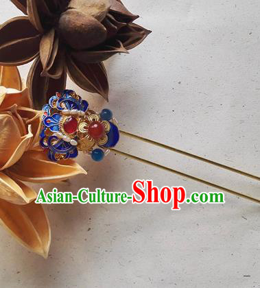 Traditional Chinese Classical Cloisonne Pearls Hairpins Ancient Princess Hanfu Hair Accessories for Women