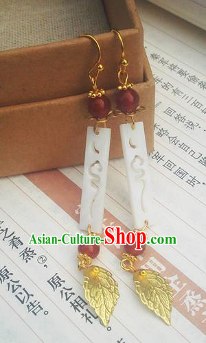 Traditional Chinese Hanfu Shell Earrings Classical Ear Accessories for Women