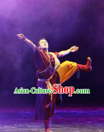 Chinese Tamrac Heaven Zang Nationality Monk Lama Clothing Stage Performance Dance Costume for Men