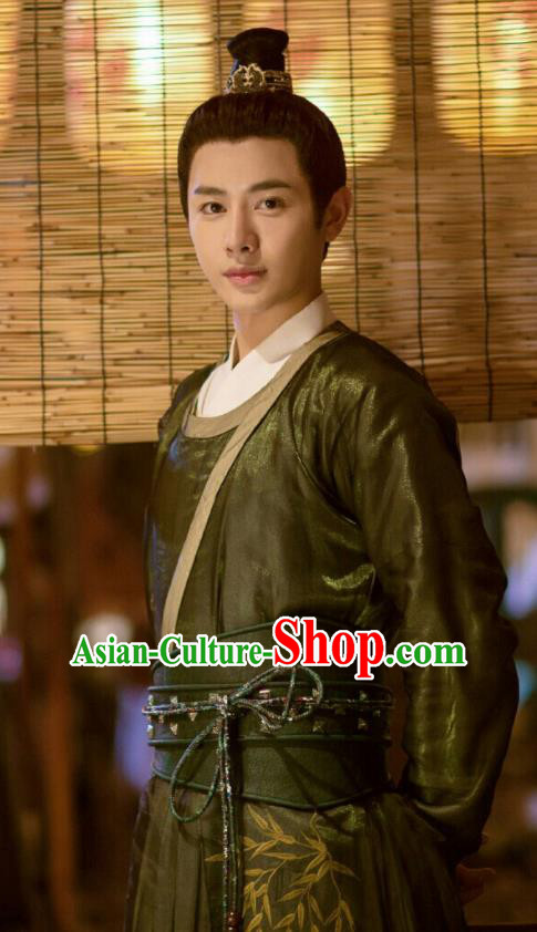 Ancient Chinese Song Dynasty Scholar Wang Kuan Hanfu Clothing Drama Young Blood Swordsman Costumes for Men