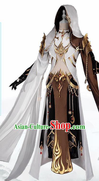 Traditional Chinese Cosplay Nobility Childe Clothing Ancient Swordsman Costume for Men