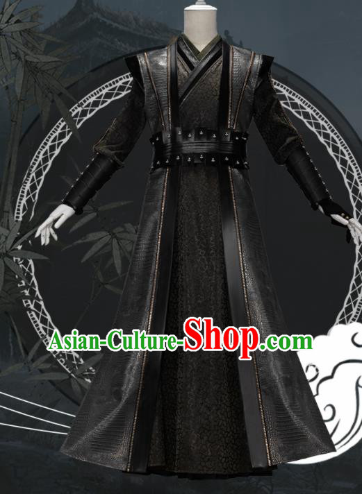 Traditional Chinese Cosplay The Untamed Nobility Childe Black Clothing Ancient Swordsman Costume for Men