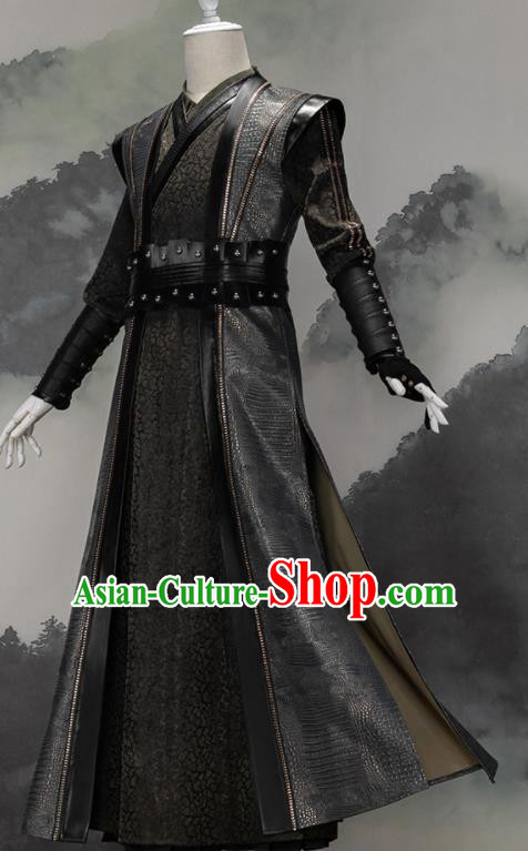 Traditional Chinese Cosplay The Untamed Nobility Childe Black Clothing Ancient Swordsman Costume for Men