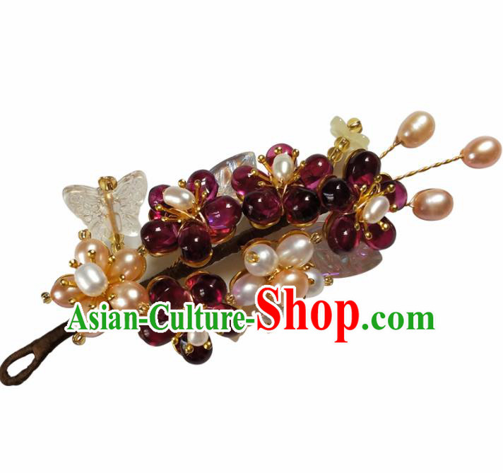 Traditional Chinese Hanfu Palace Flowers Hair Stick Hairpins Ancient Princess Hair Accessories for Women