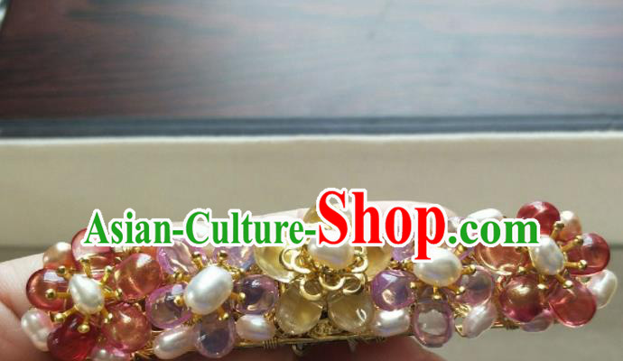 Traditional Chinese Hanfu Palace Pearls Hair Clip Hairpins Ancient Princess Hair Accessories for Women
