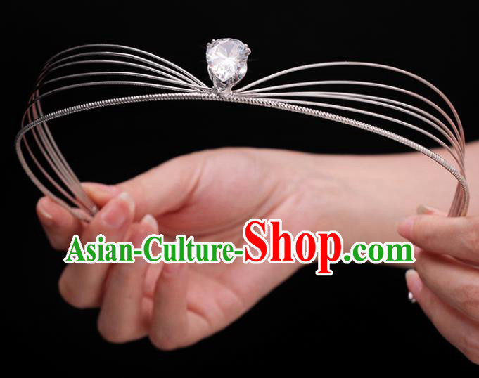 Top Grade Bride Hair Clasp Royal Crown Handmade Wedding Hair Accessories for Women