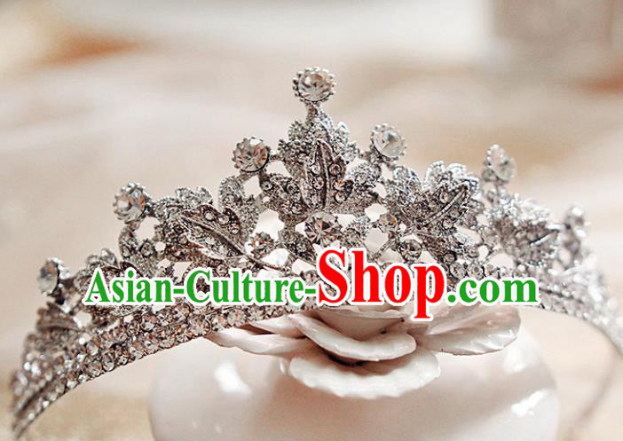 Top Grade Bride Royal Crown Handmade Wedding Hair Accessories for Women