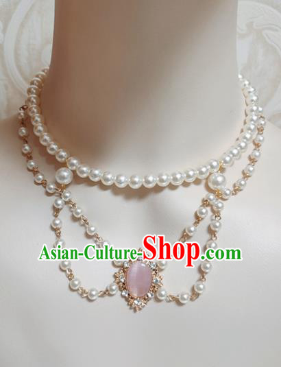 Top Grade Gothic Rose Chalcedony Necklace Handmade Necklet Accessories for Women