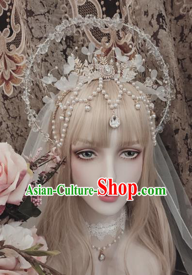 Top Grade Baroque Princess Royal Crown Handmade Hair Accessories for Women