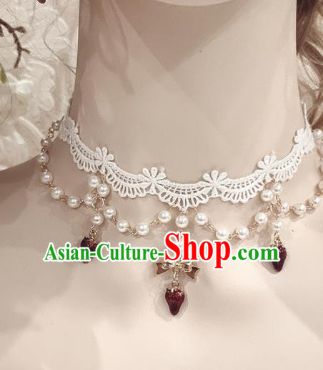 Top Grade Gothic Princess Garnet Necklace Handmade Necklet Accessories for Women