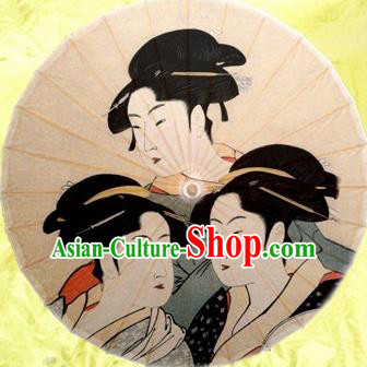 Japanese Handmade Printing Beauty Oil Paper Umbrella Traditional Dance Umbrellas
