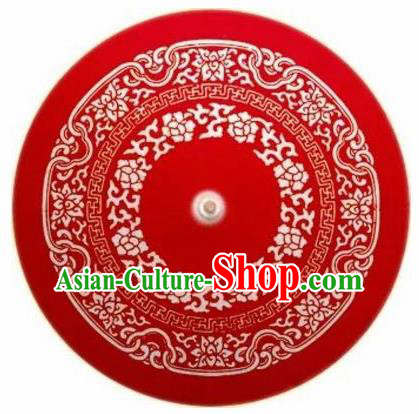 Chinese Handmade Flowers Pattern Red Oil Paper Umbrella Traditional Decoration Umbrellas