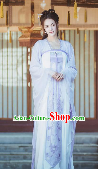 Ancient Chinese Court Princess Hanfu Dress Drama Chivalrous Taoist Nun Costumes for Women