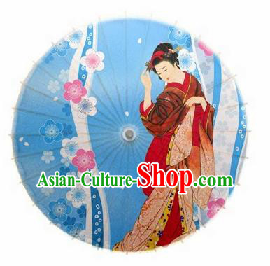 Japanese Handmade Red Kimono Oil Paper Umbrella Traditional Decoration Umbrellas