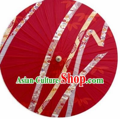 Chinese Classical Dance Printing Handmade Red Paper Umbrella Traditional Decoration Umbrellas