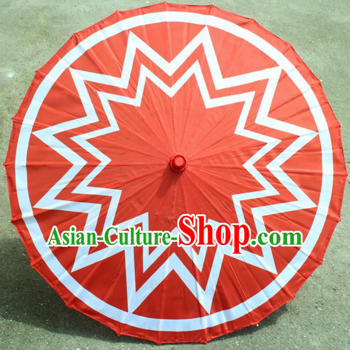 Handmade Chinese Classical Dance Red Silk Umbrella Traditional Cosplay Decoration Umbrellas