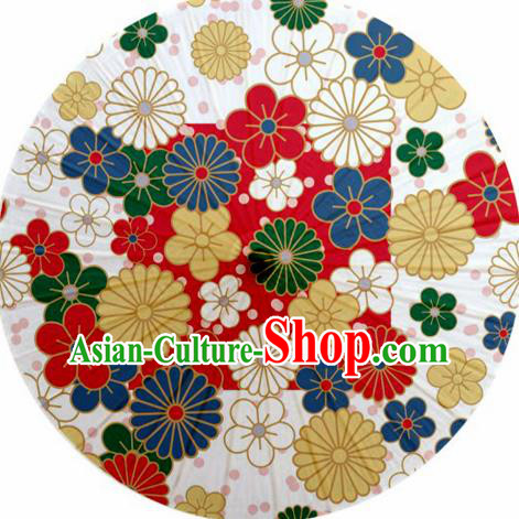 Japanese Handmade Printing Daisy Oil Paper Umbrella Traditional Decoration Umbrellas