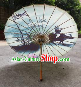 Chinese Classical Dance Handmade Ink Painting Cowboy Paper Umbrella Traditional Decoration Umbrellas