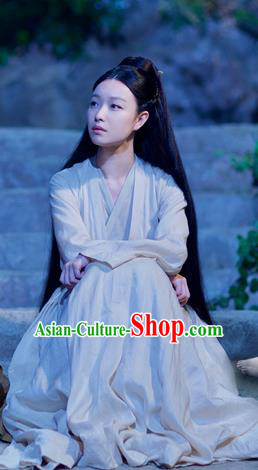 Chinese Ancient Goddess Hanfu Dress Drama Love and Destiny Female Swordsman Ling Xi NiNi Costumes for Women