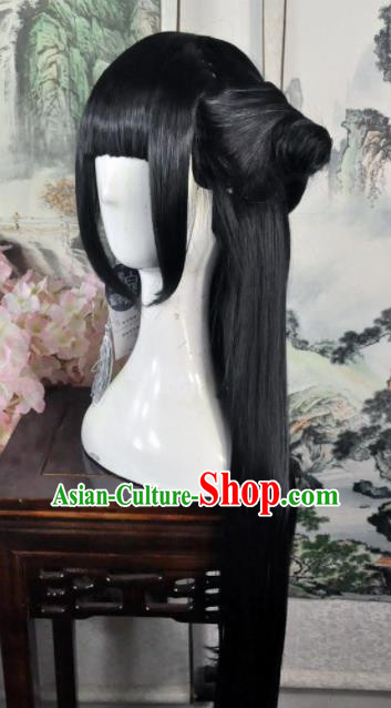 Traditional Chinese Cosplay Young Lady Wigs Sheath Ancient Goddess Princess Chignon for Women