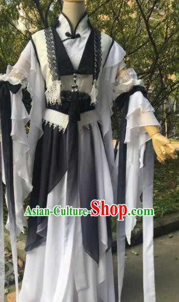 Traditional Chinese Cosplay Female Swordsman Song Ning Dress Ancient Drama Fairy Princess Costumes for Women