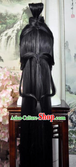 Traditional Chinese Cosplay Taoist Nun Wigs Sheath Ancient Swordsman Goddess Chignon for Women