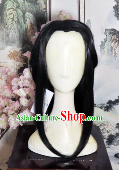 Traditional Chinese Cosplay Swordsman Taoist Nun Wigs Sheath Ancient Goddess Chignon for Women