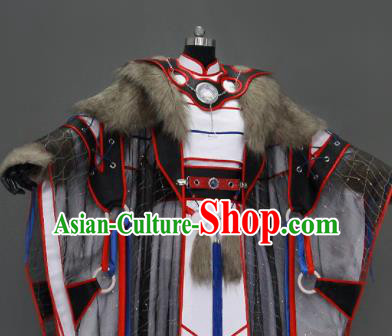 Chinese Traditional Cosplay King Costumes Ancient Swordsman Clothing for Men