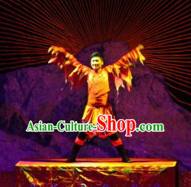 Chinese Happiness On The Way Zang Nationality Clothing Stage Performance Dance Costume for Men