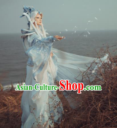 Customize Chinese Traditional Cosplay Monarch God Costumes Ancient Swordsman King Clothing for Men