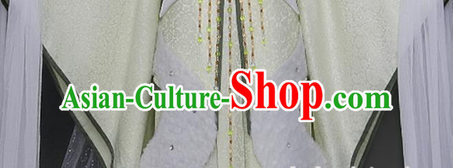 Traditional Chinese Cosplay Goddess Empress Light Yellow Dress Ancient Drama Female Swordsman Costumes for Women