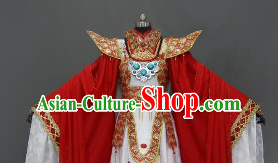 Customize Chinese Traditional Cosplay Nobility Childe Wedding Red Costumes Ancient Swordsman Clothing for Men