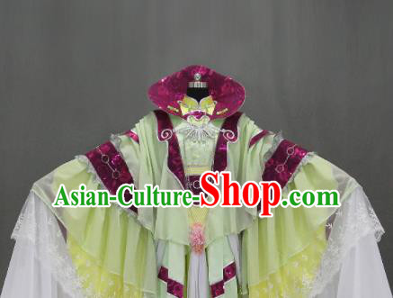 Traditional Chinese Cosplay Goddess Empress Yellow Dress Ancient Drama Female Swordsman Costumes for Women