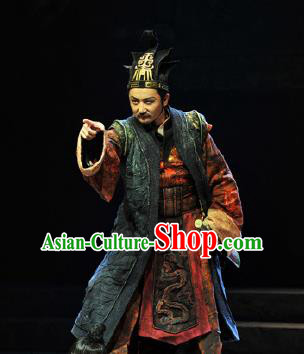 Chinese Drama Fu Sheng Ancient Qin Dynasty Minister Clothing Stage Performance Dance Costume for Men