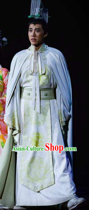 The Empress of China Ancient Tang Dynasty Emperor Li Zhi White Clothing Stage Performance Dance Costume for Men
