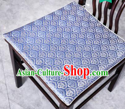 Traditional Chinese Cushion Classical Clouds Pattern Blue Brocade Cover Home Decoration Accessories