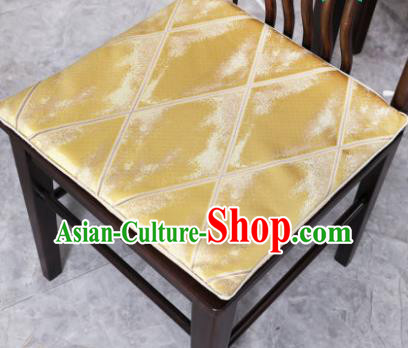 Traditional Chinese Cushion Classical Twilight Pattern Yellow Brocade Cover Home Decoration Accessories