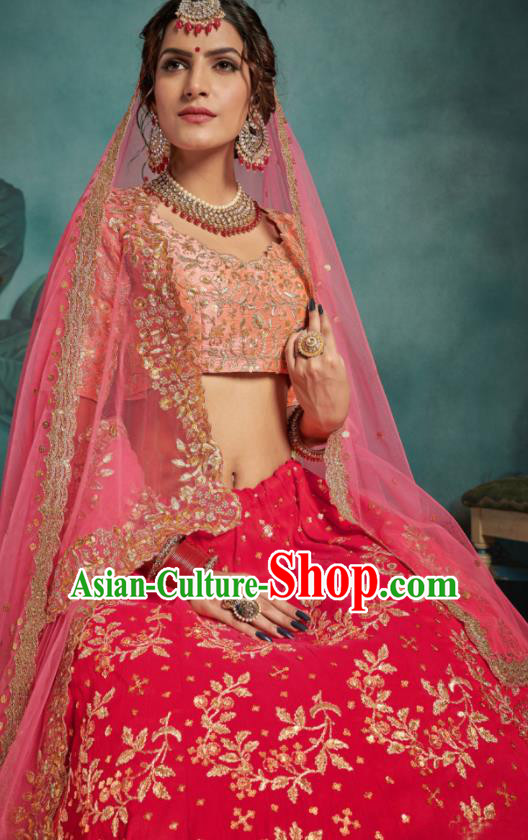 Indian Traditional Court Wedding Lehenga Bollywood Embroidered Dress Asian India National Festival Costumes for Women