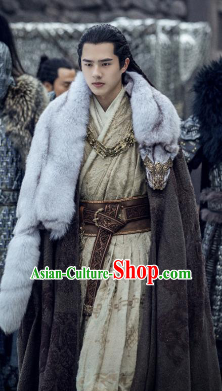 Chinese Ancient Prince Clothing Drama Novoland Eagle Flag Lv Guichen Liu Haoran Replica Costumes for Men