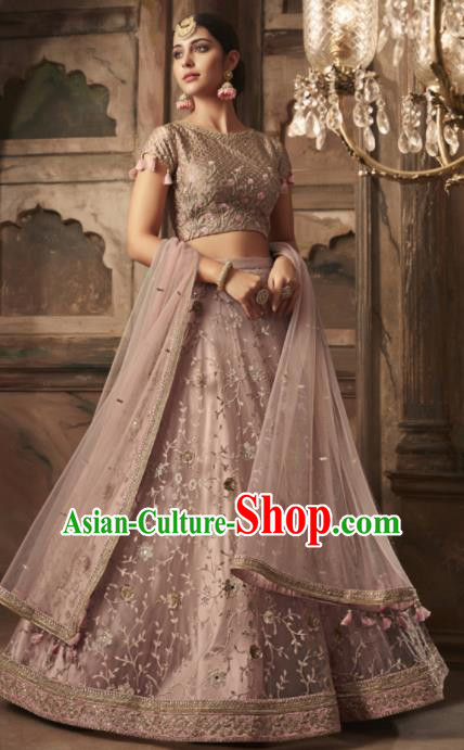 Traditional Indian Court Lehenga Embroidered Silk Dress Asian India National Bollywood Costumes for Women