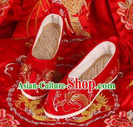 Chinese Wedding Red Shoes Traditional Hanfu Shoes Opera Shoes Embroidered Shoes for Women