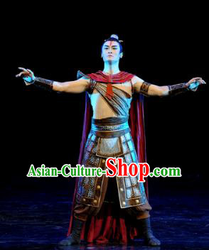 Chinese Chuansi Gongzhu Silk Princess Ancient General Dance Stage Performance Costume for Men