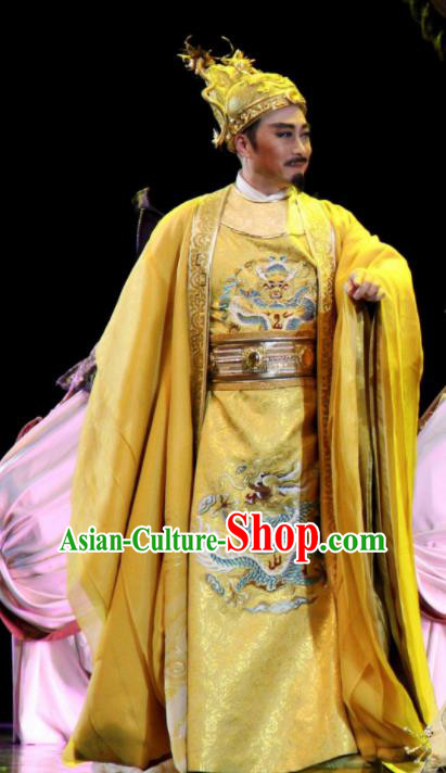 Chinese Chuansi Gongzhu Silk Princess Ancient Emperor Dance Stage Performance Costume for Men