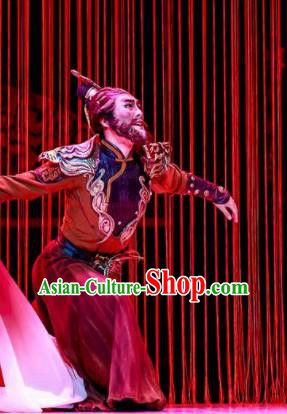 Lady Zhaojun Chinese Han Dynasty Mongol Nationality King Clothing Stage Performance Dance Costume for Men