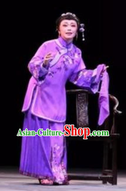 Chinese Moon Shines On Sugarbush Ferry Dance Purple Dress Stage Performance Dance Costume and Headpiece for Women