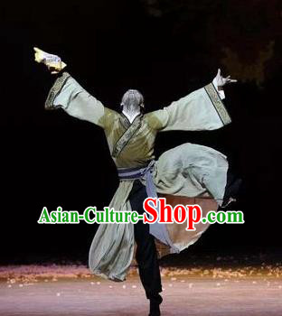 Su Dongpo in Hainan Chinese Classical Dance Clothing Stage Performance Dance Costume for Men