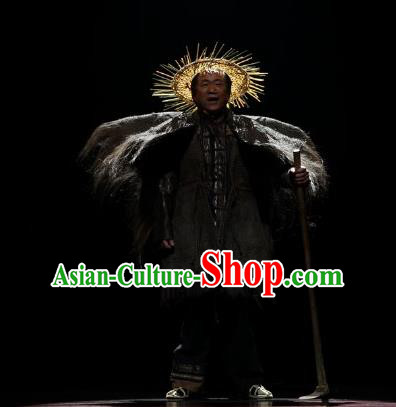 Impression Shanha Chinese She Nationality Hunter Clothing Stage Performance Dance Costume for Men